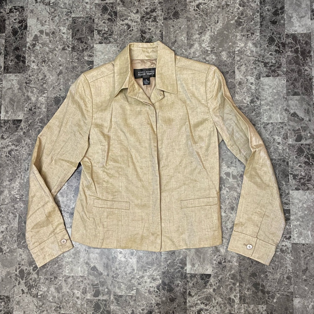 Linda allard for ellen Tracy linen blend blazer